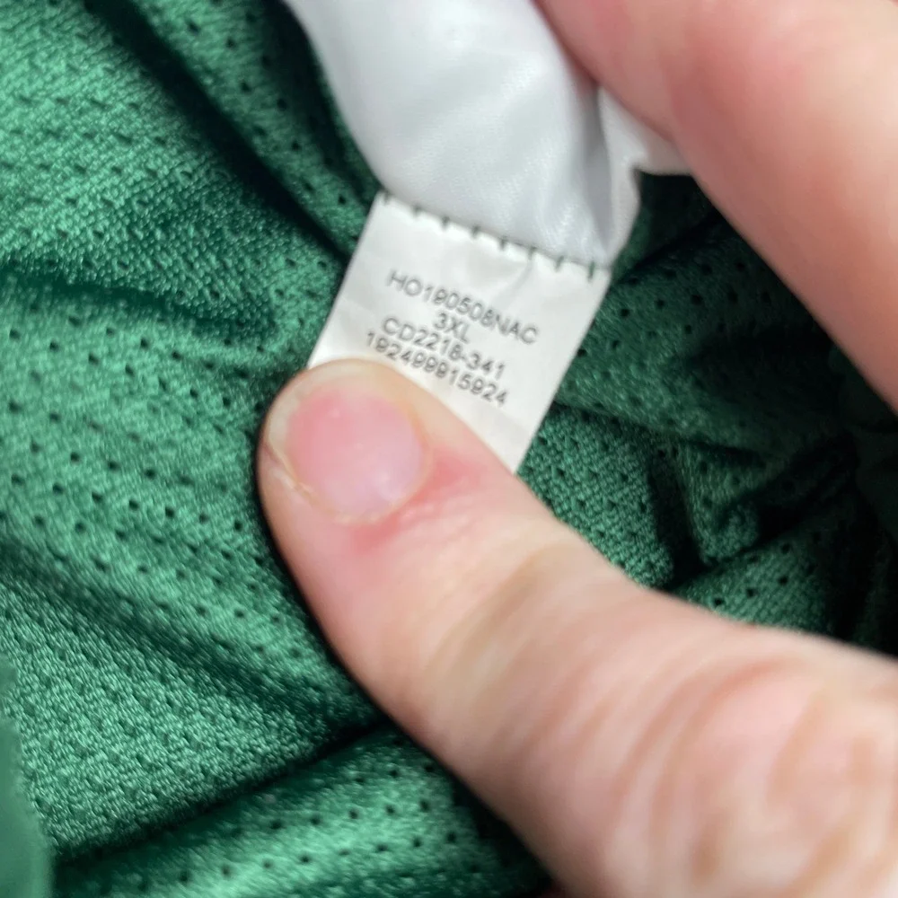 Jordan Windbreaker Jacket Mens 3XL Green 1/4 Zip Pullover Mesh Lined CD2218-341